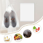 100 Pack Plastic Drawstring Bags Large Clear Shoe Bags for Storage Waterproof Dustproof Portable Shoe Storage with Rope for Packing,Men and Women, 15.7 x 11.8 inches