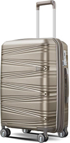 4 Piece Luggage Set, Hardside Expandable Lightweight Suitcase with 360° Mute Spinner Wheels Luggage Sets, TSA Lock, 14/20/24/28 Inch Travel Luggage for Men, Women and Girls (Champagne 3)