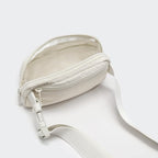 Pander Two Way Zipper Fanny Pack Nylon Everywhere Belt Bag for Women, Water Repellent Waist Packs, Crossbody Bags with Adjustable Strap (White Opal).