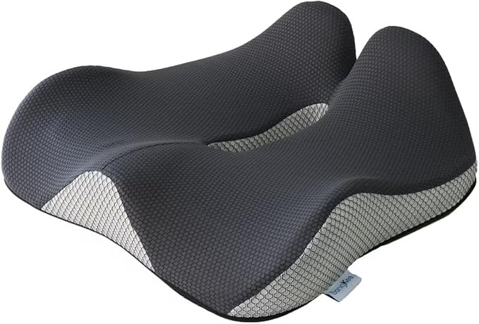 18x16 Inch Memory Foam Seat Cushion for Office Chair, Car & Truck, Ergonomic Chair Cushion for Long Sitting, Thick Supportive Seat Pad with Non-Slip Bottom, Washable Cover