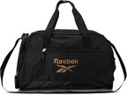 Reebok Duffle Bag - Lightweight Unisex Carry On Gym Bag - Travel and Sports Duffel Bags for Men and Women, Hamilton Black With Gold Logo