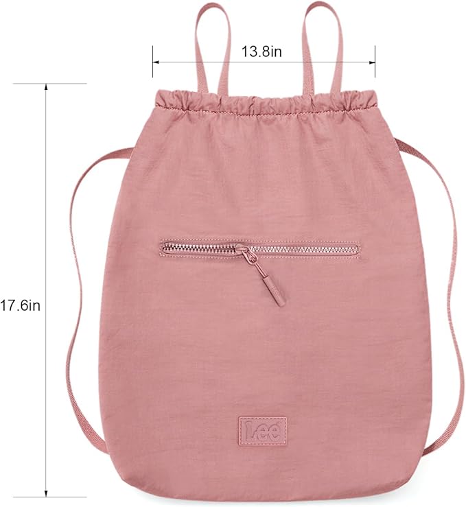 Lee Drawstring Backpack Bag Lightweight Small Gym Swim Beach Bag Water Resistant Sports Sackpack for Men Women,LEE48-002PK
