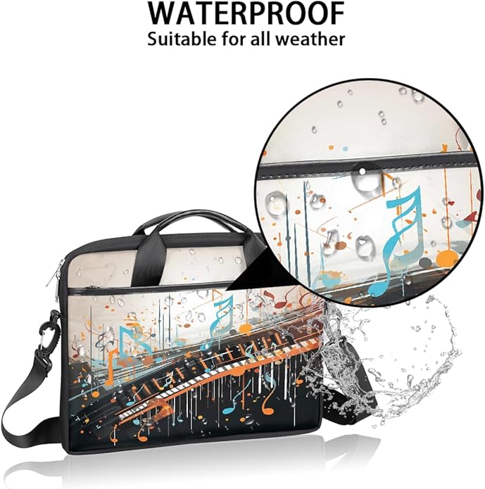 Laptop Shoulder Bag for Women Men, Waterproof Computer Case Messenger Bag Briefcase for Business Office Travel