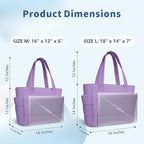 TOPDesign Puffer Tote Bag for Women, Lightweight Puffy Handbag with Compartments, Quilted Shoulder Bag for Work, Travel, Gym