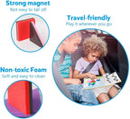 Coogam Travel Tangram Puzzle - Magnetic Pattern Block Book Road Trip Game Jigsaw Shapes Dissection STEM Games with Solution for Kid Adult Challenge - IQ Educational Toy Gift Brain Teasers 360 Patterns