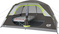CAMPROS CP Upgraded 6/8 Person Camping Tents, Waterproof Windproof Family Tent with Larger Mesh Windows & Door, Double Layer, Easy Set Up, All-Season Dome Tent with Top Rainfly & Carry Bag