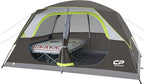 CAMPROS CP Upgraded 6/8 Person Camping Tents, Waterproof Windproof Family Tent with Larger Mesh Windows & Door, Double Layer, Easy Set Up, All-Season Dome Tent with Top Rainfly & Carry Bag