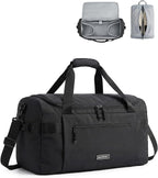 BAGSMART Travel Duffel Bags for Women, 32L Gym Duffle Bag with Laptop Compartment, Carry On Weekender Overnight Bag, Shoe Bag, PVC Wet Pocket, Black