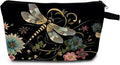 Dragonfly Print Women Makeup Bag Outdoor Portable Cosmetic Bag Toiletry Kit Travel Organizer