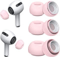 3 Pairs Replacement Ear Tips for AirPods Pro and 2nd Generation with Noise Reduction Hole, Silicone Ear Tips for AirPods Pro with Portable Storage Box and Fits in Charging Case (S/M/L, Pink)