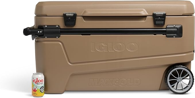 Igloo Maxcold Glide 110Qt Wheeled Cooler | Insulated Hard Shell Ice Chest