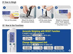 Digital Luggage Scale for Travel - Portable Handheld Weight Scale for Suitcases & Bags - 110lbs/50kg Capacity with LCD Display - 2 AAA Batteries Included (White)