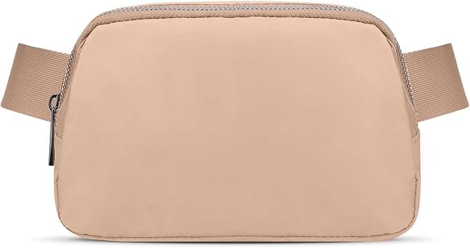 JSJ Mini Fanny Pack for Women & Men,Valentines Day Gifts for Girls Teens Kids Daughter Sister Her,Trendy Stuff Crossbody Bags Cute Everywhere Belt Bags. (Light Brown)