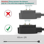 Vancle 2 Pack for Gloryfit Smart Watch Charger, Magnetic USB Charging Cable for GloryFit T80 T70 T60 T50 P99 P98 Smart Watches (Pin spacing 4mm)