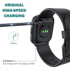 Smartwatch Charger, Magnetic Charging Cable for IDW13/15/16/17/19/21/23/25/26/28, ID208, GTX20, Replacement USB Magnetic Charger Compatible with VeryFit/VeryFitPro App Models Smart watch,, Black