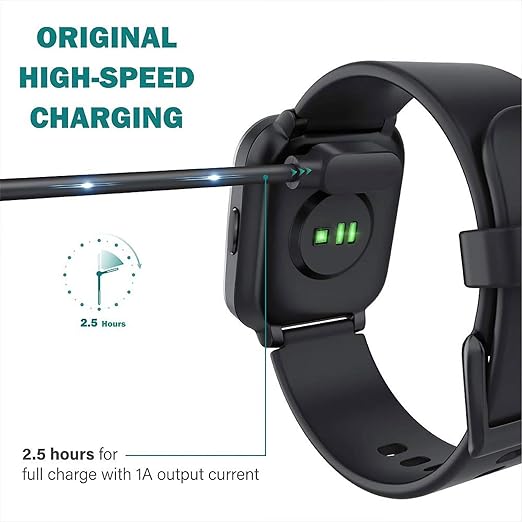 Smartwatch Charger, Magnetic Charging Cable for IDW13/15/16/17/19/21/23/25/26/28, ID208, GTX20, Replacement USB Magnetic Charger Compatible with VeryFit/VeryFitPro App Models Smart watch,, Black