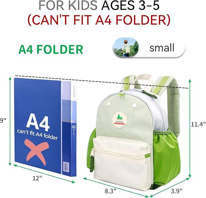 12 Inch Toddler Backpack for Boys Girls 2-4, School Mini Backpack for Travel, Small Kids Child Backpacks, Preschool Kindergarten Elementary Toddler Bag, Small