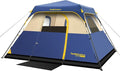 FanttikOutdoor Camping Tent 4/6/8/10 Person Instant Cabin Tent Setup in 60 Seconds with Rainfly & Windproof Portable with Carry Bag for Family Camping & Hiking, Upgraded Ventilation, Navy Blue