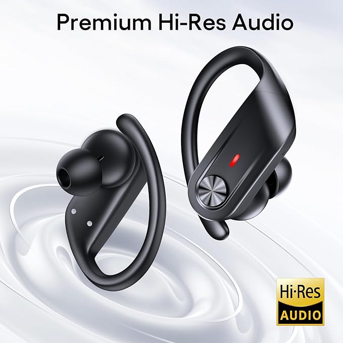Hybrid Active Noise Cancelling Wireless Ear Buds 80 Hrs Playtime Hi-Res Stereo Quality Bluetooth Earbuds with Transparency Mode Headphones Bluetooth Earhooks ANC Earphones for Work Sports Travel