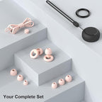 Earplugs for Sleeping,Noise Reduction Soft Silicone Ear Plugs with 7 Pairs Ear Tips&One Connection Cord,Hearing Protection Reusable Earplugs for Sleeping,Concert, Work&Sound Reduction 25dB-30db