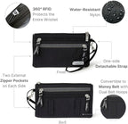 Baggallini Anti-theft RFID Currency Organizer 8"x4.25" Travel Accessory Passport Holder Money Belt Wallet w/Card Slots