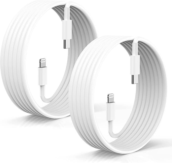 2 Pack for Apple iPhone 14 Fast Charger Cable 10ft [Apple MFi Certified], USB Type C to Lightning Cable 10 Foot Apple iPhone Charging Cord for Apple iPhone 13 12 11 Pro XR XS Plus