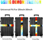 Luggage Straps for Suitcases TSA Approved-2 Pack Bright Personalized Luggage Belt Strap for Suitcase/Carry On Bag Luggage Accessories for Travel (Tie-Dye)