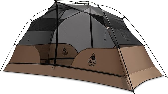 OneTigris COSMITTO 2 Person Backpacking Tent Shelter- Free Standing Lightweight Waterproof 3 Season Camping Tent for Outdoor Hiking Mountaineering
