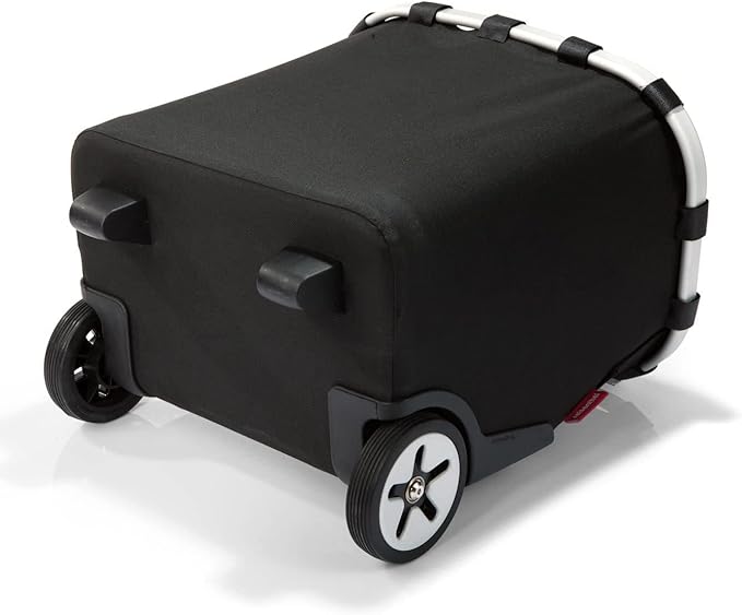 reisenthel carrycruiser Black - Portable Shopping Trolley with Sturdy Aluminum Frame, Shoulder Strap and Removable mesh Inner Bag - Water-Repellent