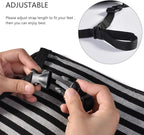 Travel Footrest for Airplane Office and Commute Adjustable Portable Foot Hammock with Soft Padding for Flights Rides and Desk Use