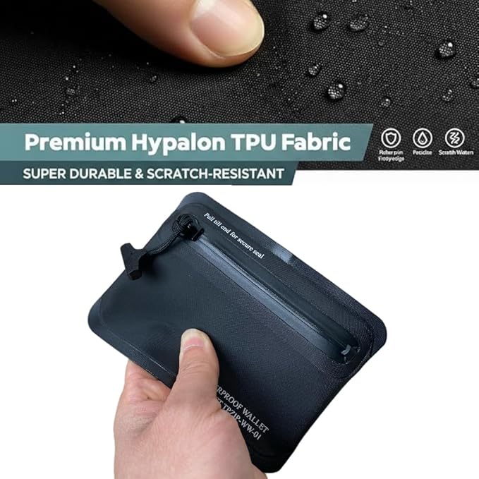 Heavy Duty Airtight Wallet Submersible Waterproof Wallet Protection for Keys, Cards