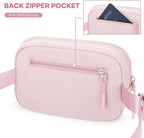 Fanny Pack for Women Men, Waterproof Belt Bag with Adjustable Strap & Back Anti-Theft Zipper Pocket, Lightweight Crossbody Bag for Travel, Workout, Running (6.Pink upgrade)