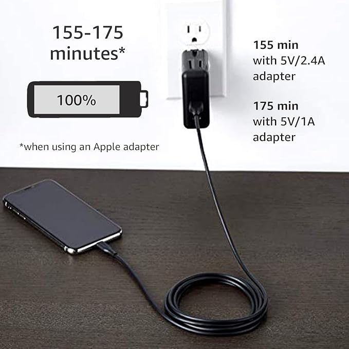 Amazon Basics 2-Pack Apple MFi Certified USB-A to Lightning Charger Cable for iPhone 14 13 12 11 X Xs Pro, Pro Max, Plus, iPad, 6 Foot, Black