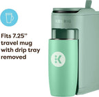 Keurig K-Mini Mate Single Serve K-Cup Pod Coffee Maker, Brews Up to 12 oz Cup, Compact Portable Coffee Machine for Small Spaces, Great for Dorms & Offices, Glamping Green