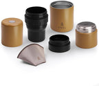 VSSL - Nest Pour Over Coffee Kit | Coffee Maker for Camping | All-In-One Travel Pour Over | Transportable Dripper, Two 10oz Stainless Steel Travel Mugs | Compact Storage & Adventure Ready | Sahara