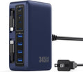 345W USB C Charger 10 in 1 Retractable Wall Charger with 2 Cables,GaN 6 USB C Charging Station Phone Charging PD Laptop Charger Adapter for MacBook Pro/Air,DELL,iPhone17/16/15,Galaxy S24,Android etc