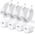 i Phone Lightning Charger，[MFi Certified] Phone Charger USB with Charging Cord 6 ft i Phone Charger Cable for i Phone 14 13 12 11 Pro/Pro Max/SE 2022/8/7/XS/XR/X/i Pad (4- Pack)