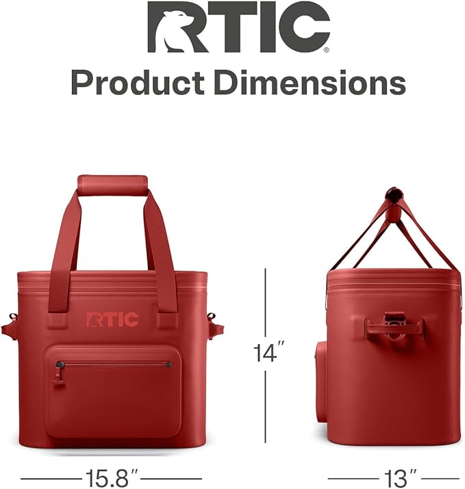 RTIC Ultra-Tough Soft Cooler Pro, Insulated, Waterproof, Leak Proof, Portable Floating Bag for Beverage, Drink, Lunch, Outdoor, Beach, Car, Camping, Picnic, Fishing, Boat