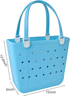 Lightweight Extra large Rubber Beach Bag Small mini Tote Bag for Gym Waterproof medium Open Handbag for Pool Sports