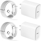 Phone 17 16 15 Pro Charger Fast Charging, 20W USB C Fast Charger Block with 6.6FT Long Type C Chargers Fast Charging Cable Cord for Phone 17/17 Pro/17 Pro Max/Air/16 Pro Max/16 Pro/15Pro Max/Pro, S24