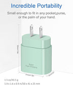 Type C Charger Fast Charging for iPhone 17 16 15,USB C Samsung Chargers Block 25W Super Fast Chargers for Samsung Galaxy S25/S24 S23 S22 S21/iPhone Air/17/17 Plus/17 Pro Max/16 Pro Max/15 Plus(Green)