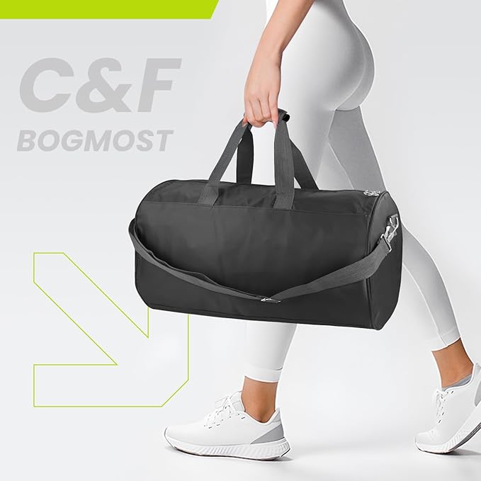 C&F BOGMOST Small Travel Duffel Bag Foldable Waterproof Gym Bag for Gym Beach Swim Bag Men Women Duffle Bag Lightweight Oxford Cloth Sports Bag-Orange