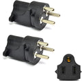 Ceptics Denmark Travel Power Plug Adapter Accepts USA NEMA 5-15R - ETL Certified - Industrial Grade (IG-20-2PK)