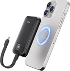 iWALK Magnetic Power Bank 10000mAh, 30W Wireless Portable Charger with Fast Charging USB-C Cable,Qi2 Certified 15W Battery Pack with LED Display for iPhone 17/16/16 Pro/15/14/13 Series, Samsung Galaxy