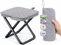 Premium Portable Folding Camping Stool with Carry Bag, Lightweight Compact Outdoor Seat, Heavy Duty Steel Frame, Small Travel Stool for Camping, Hiking & Fishing