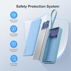 NOBIS Portable Charger 10000mAh 25W Power Bank Fast Charging Battery Pack with Built-in Type-C Cable, USB-C in/Out, USB-A Output with LED Display for Phone 17 S25