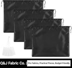 Satin Dust Bags for Purses and Handbags - Purse Storage Organizer with Drawstring, Dustproof Travel Storage Pouches for Handbags, Shoes, Boots & Clothes (2 Pack 15.7"x19.7", 2 Pack 19.7"x23.6", Black)