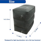 Mediss Inflatable Foot Rest Pillow, Leg Elevation Stool for Office Desk, Car, Chair, Airplane Travel Bedridden Elderly, Height Adjustable(15"×11"×14.5")