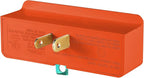 Maximm (3-Pack) 3 Outlet Grounding Adapter with Grounding Plug Orange, Turn 2-Prong Outlet to 3-Wire Grounding Outlets, ETL Listed