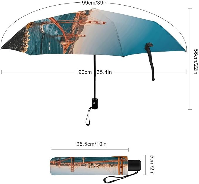 Cowboy Black Hat Western Boots Umbrellas for Rain Portable Travel Umbrellas Lightweight Automatic Windproof Folding Umbrella Compact Outdoor Beach Umbrella for Women, Men